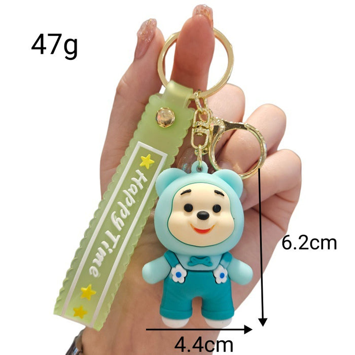 Wholesale Chic Cute Bear Keychain Charm PVC Cartoon Bear Bag Accessory Trendy Gift