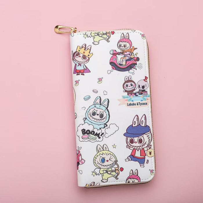 Wholesale Fresh Sweet Cartoon Leather Wallet with Zipper Large Capacity Unisex Card Holder