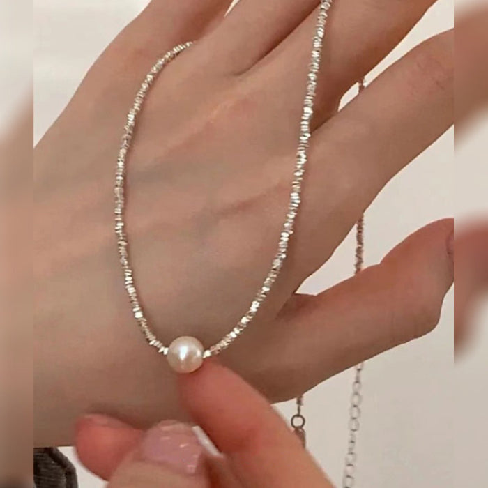 Wholesale Natural pearl necklace with elegant design and light luxury collarbone chain