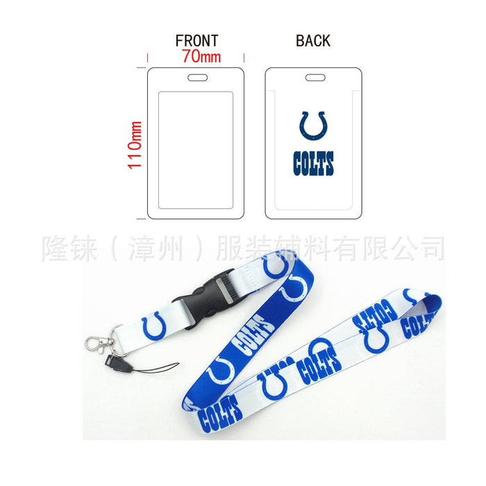 Wholesale of 10pcs/pack Rugby Card Set Polyester Hanging Cord Keychain JDC-KC-LongL001