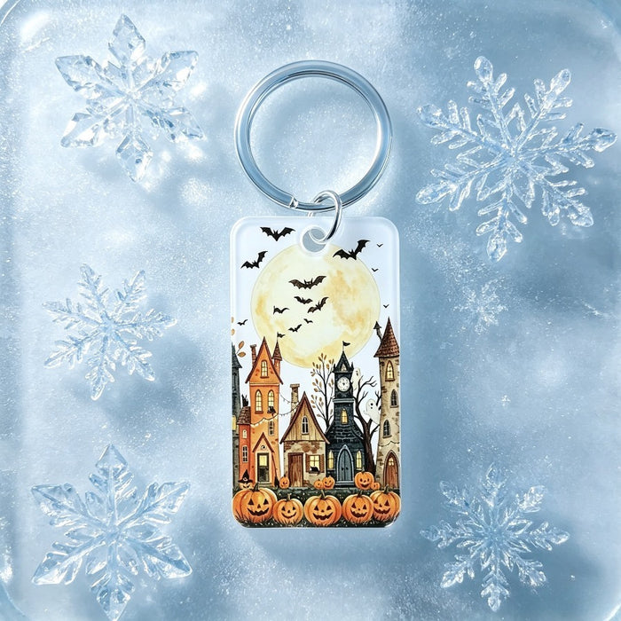 Wholesale Acrylic Pumpkin Skull Keychain Pendant  Christmas Y2K Chic Car Key Accessory Gift