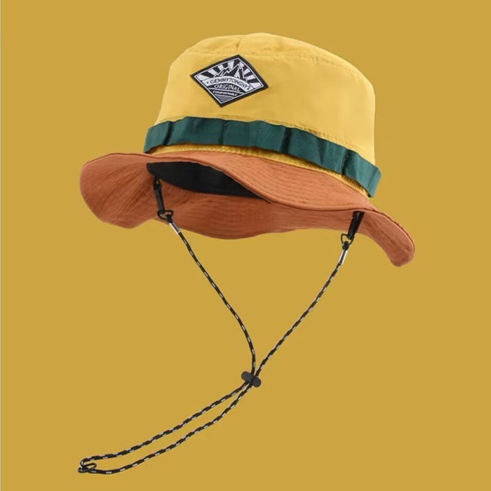 Wholesale New Outdoor Sports Color blocked Bag Fisherman's Hat Foldable Quick drying Sunscreen Mountaineering Basin Hat