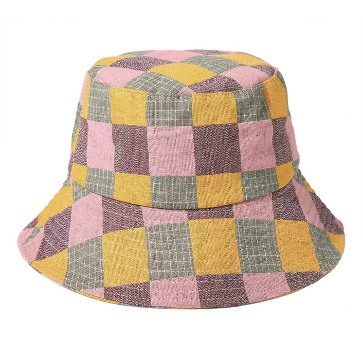 Wholesale geometric graffiti retro fisherman hat printed double-sided all-match basin hat outdoor sun hat