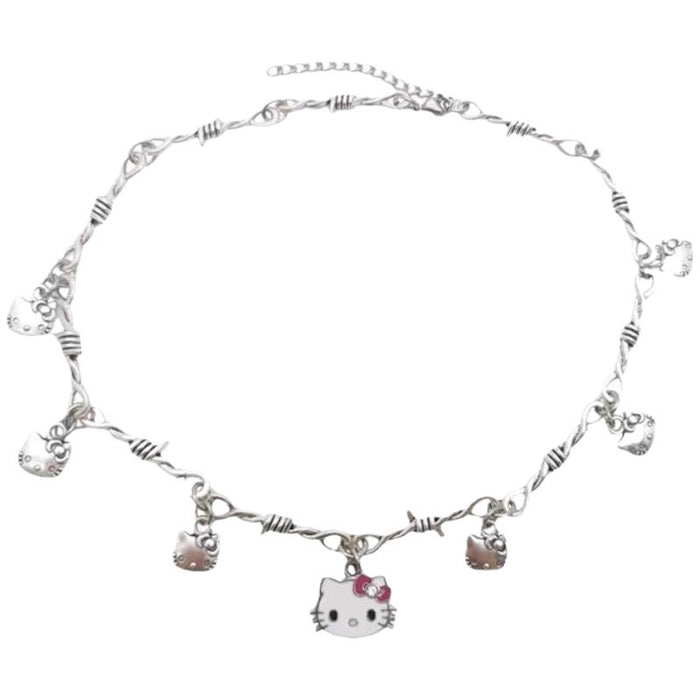 Wholesale  Cat Necklace Metal Necklace