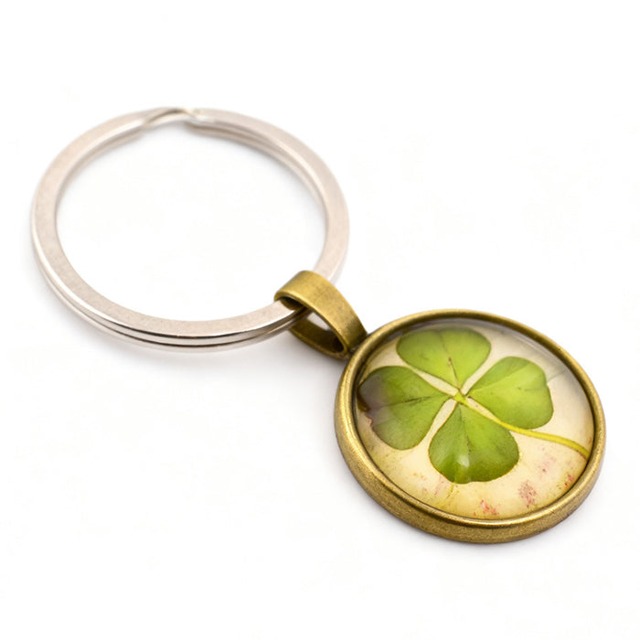Wholesale Evil Eye Four-Leaf Clover Metal Keychain