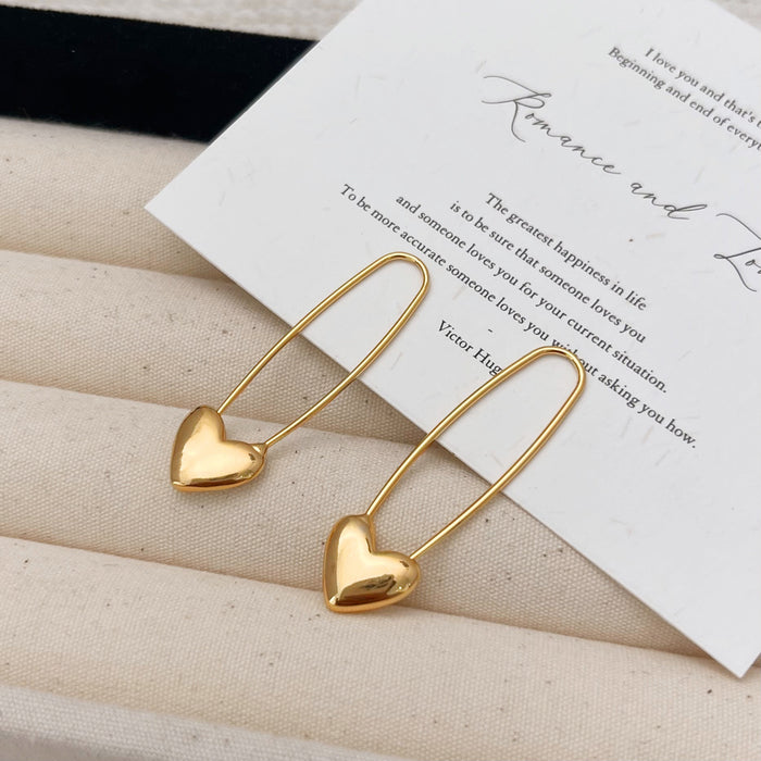 Wholesale Multi-layered geometric heavy teardrop gold plated earrings