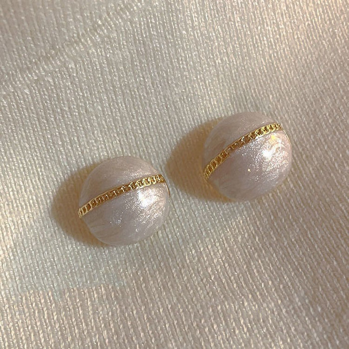 Wholesale Drip oil round earrings with unique design, high-end feel, light luxury, niche retro temperament earrings and earrings