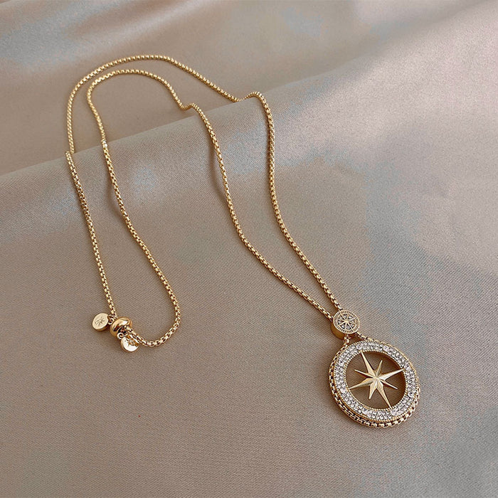 Wholesale Sparkling Diamond Sweater Chain Necklace