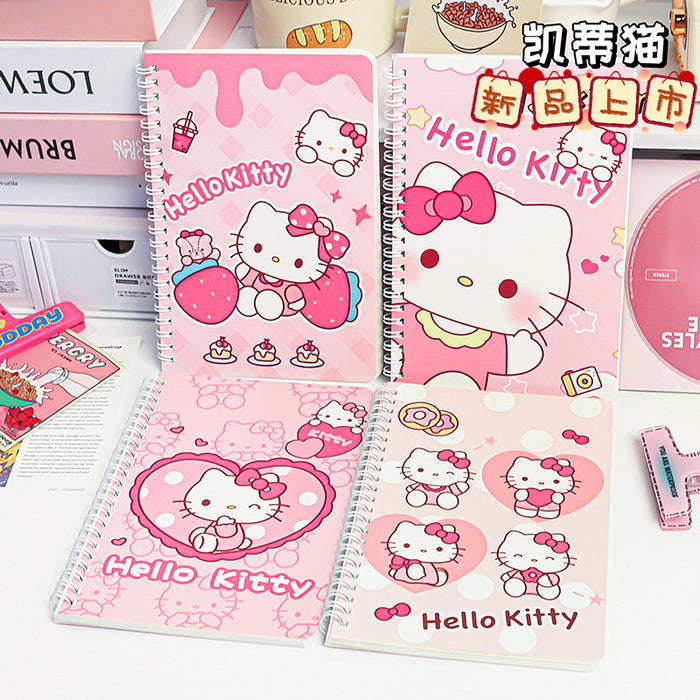 Wholesale 4 Sets of A5 Coil Cartoon Paper Notebook JDC-NK-YYC002