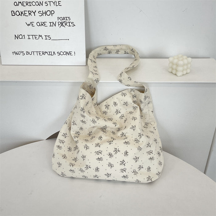 Wholesale Floral canvas bag women' s spring and summer new leisure one-strap crossbody bag large capacity shoulder bag