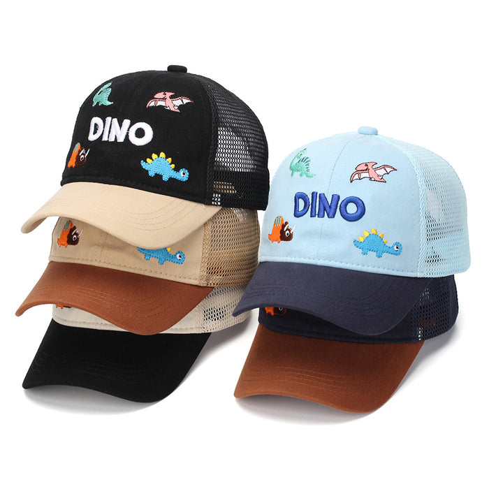 Wholesale Cartoon Dinosaur Mesh Baseball Cap for Kids Summer Sun Protection Unisex Hat for Resale