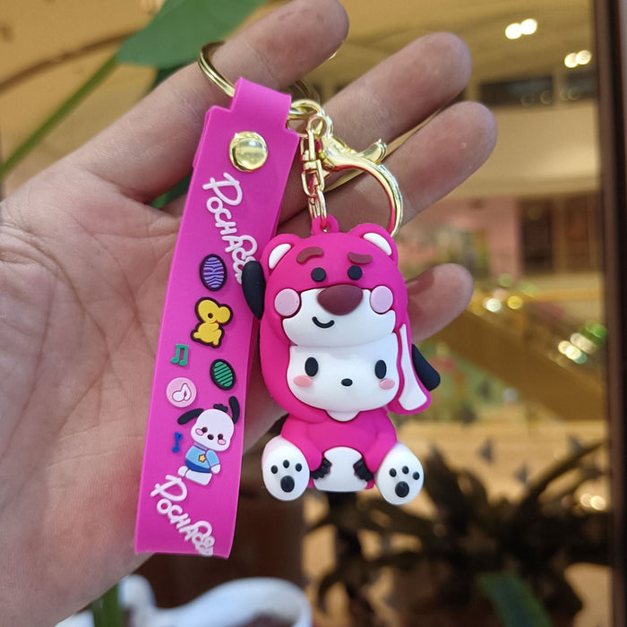 Wholesale Cartoon Silicone Anime Keychain JDC-KC-YiChang033