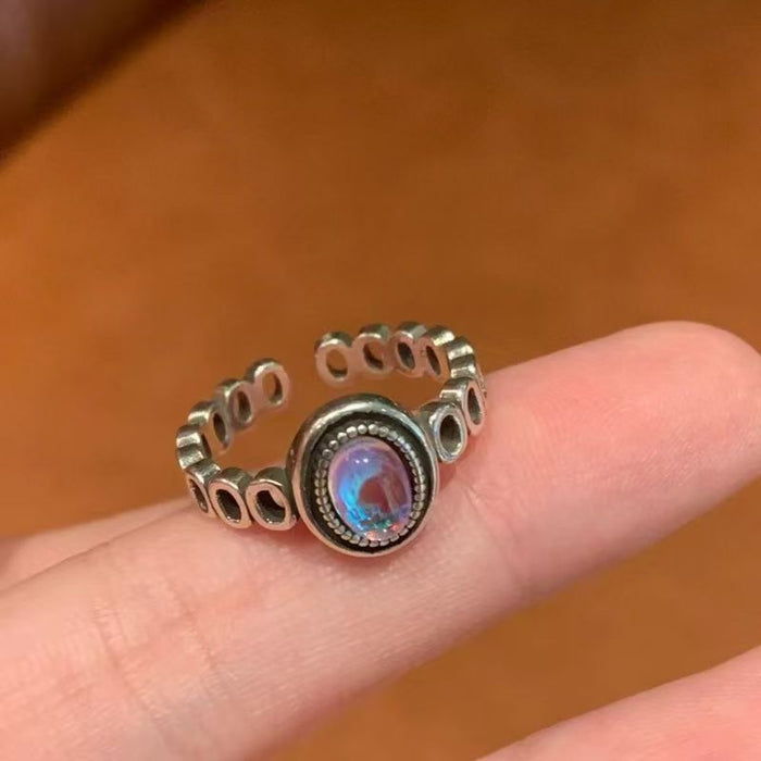 Wholesale Dressed Middle Aged Ring vintage Ring Opening Adjustable Devil's Eye