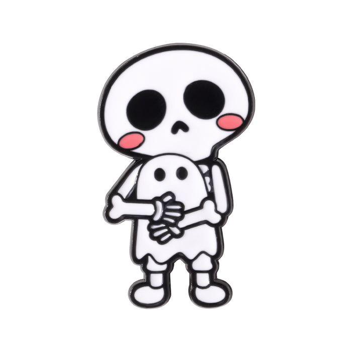 Wholesale Enamel Brooch Ghost Pumpkin Skeleton Clown Pin Chic Jewelry Accessory