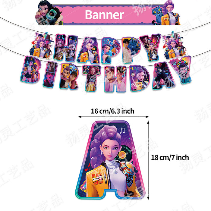 Wholesale KPOP birthday party banners and balloon decorations