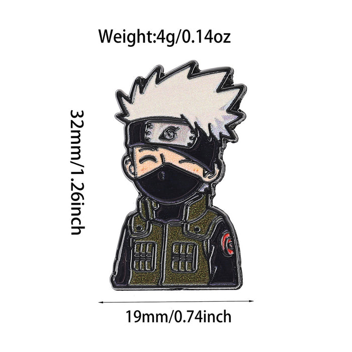 Wholesale Chibi Metal Brooch Anime Ninja Cartoon Pin Badge Casual Fashion Accessory