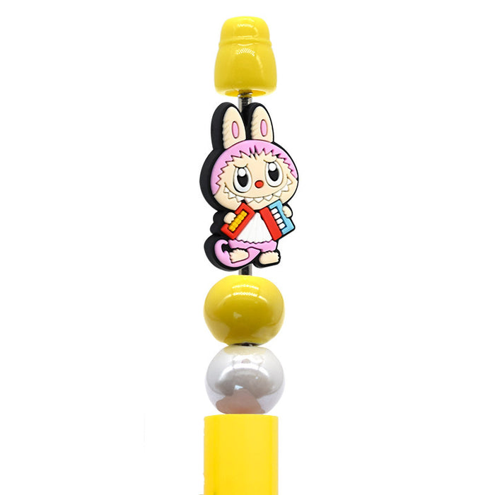 Wholesale 10pcs Cartoon bead pen beads PVC soft rubber loose bead jewelry accessories DIY ballpoint pen beads