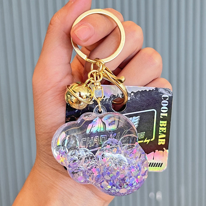 Wholesale Acrylic Cloud Quicksand Bottle Keychain JDC-KC-ChaoHe005