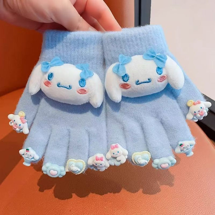 Wholesale Cute plush fleece-lined and thickened gloves