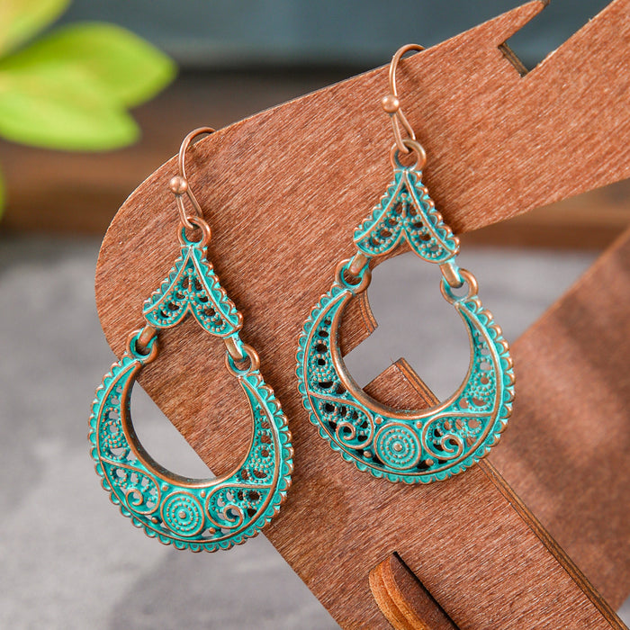 Wholesale Ethnic Vintage Heart Earring Set - Zinc Alloy Jewelry Accessory for Party Wear MOQ≥2