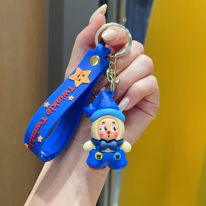 Wholesale Cartoon Star Character 3D PVC Keychain Bag Charm Stylish Student Backpack Pendant Birthday Gift Boutique Resale