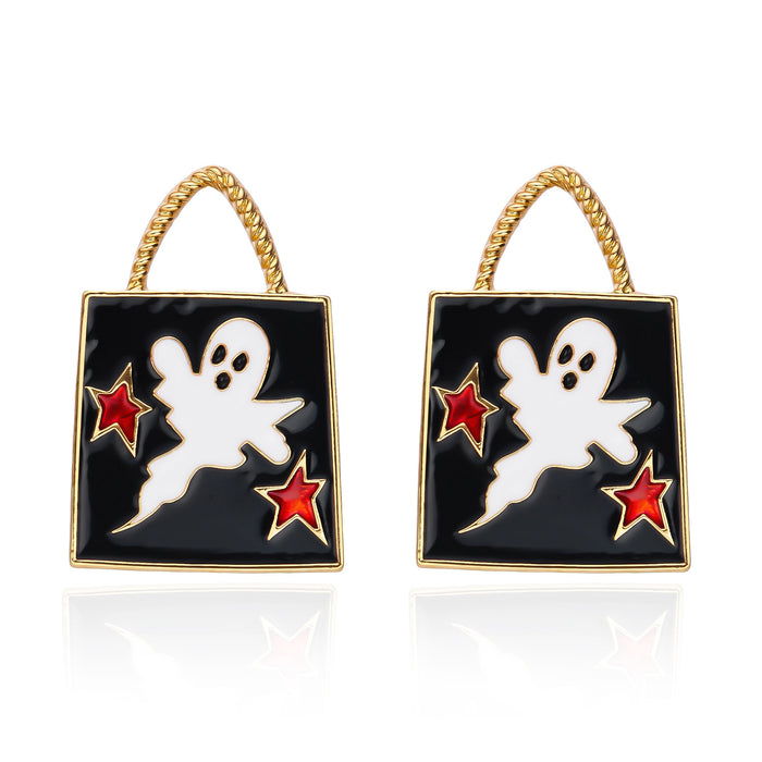 Wholesale Stylish Earrings Set Pumpkin Cat Ghost Alloy Jewelry Accessory