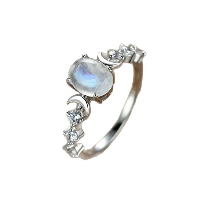 Wholesale Vintage oval ring moon ring