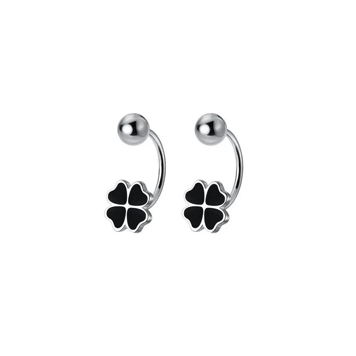 Wholesale S925 Silver Clover Earrings Trendy Elegant Distinctive Women's Earrings