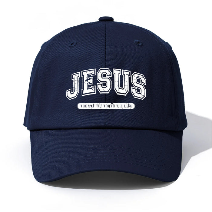 Wholesale Jesus Print Washed Baseball Cap Adjustable Curved Brim Summer Hat Fashion Accessory For Boutique Resale