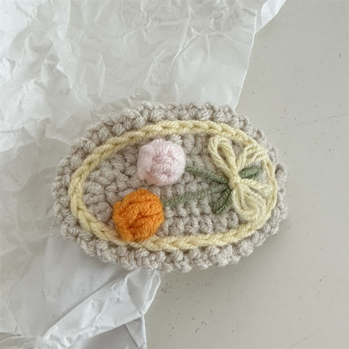 Wholesale Crochet Handmade Embroidered Cute Hair Clips