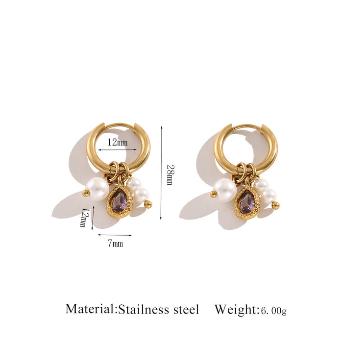 Wholesale Stainless Steel Pearl Earrings