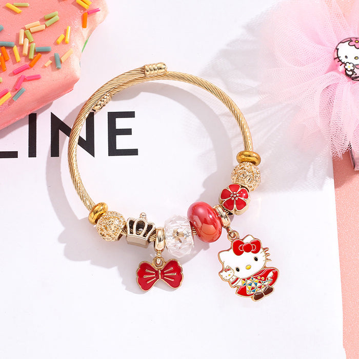 Wholesale Stainless Steel Cartoon Beaded Bracelet Stylish Jewelry Accessory MOQ≥2