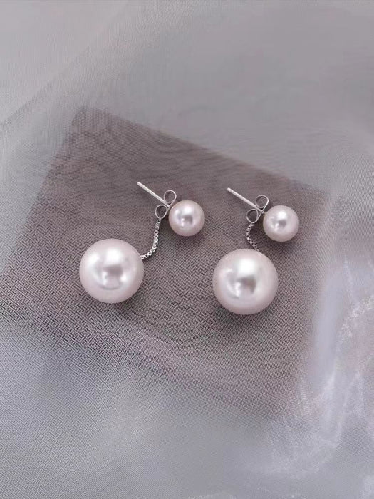 Wholesale Imitation pearl earrings for women tassel earrings long face slimming earrings