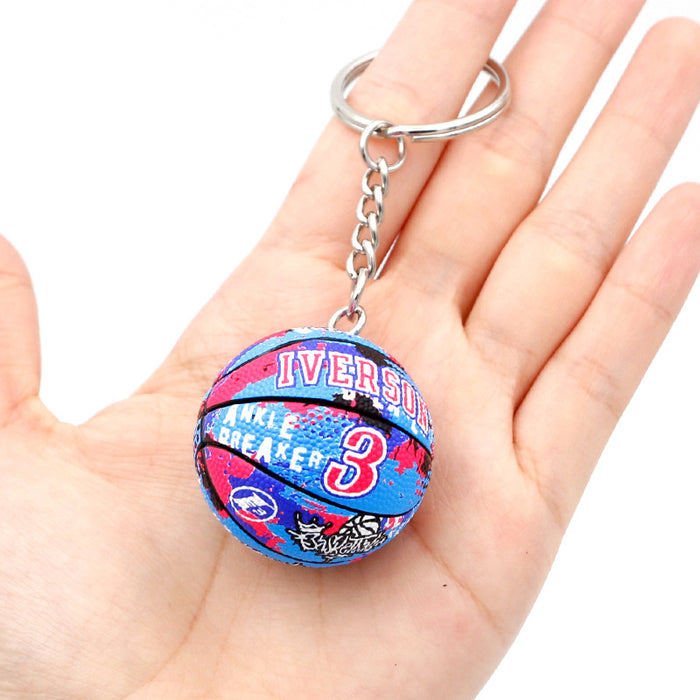 Wholesale PVC Mini Basketball Keychains JDC-KC-QLPing001