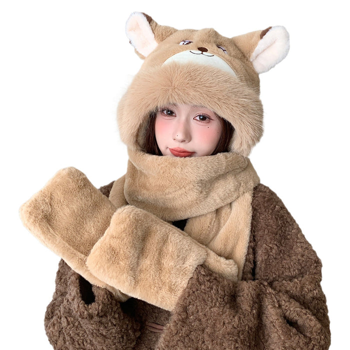 Wholesale Cartoon bunny and fox winter windproof hat