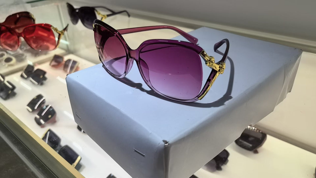 Wholesale Women's Sunglasses Camellia Hollow Dot Lacquer Rose