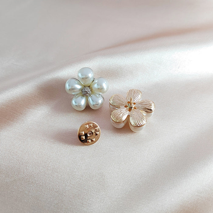 Wholesale Pearl  brooch small button shirt collar pin