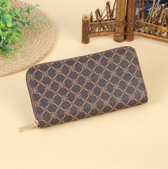 Wholesale Long Large Capacity Double Zipper Clutch Wallet JDC-WT-HNG001