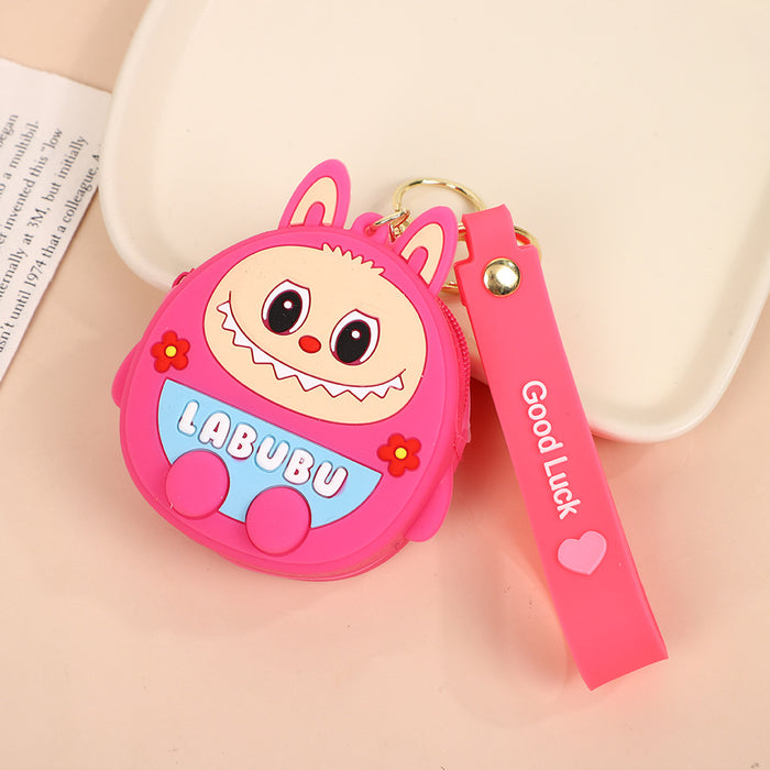 Wholesale New Cartoon Wallet Cute Keychain Storage Bag Silicone Doll Cute Portable Wallet