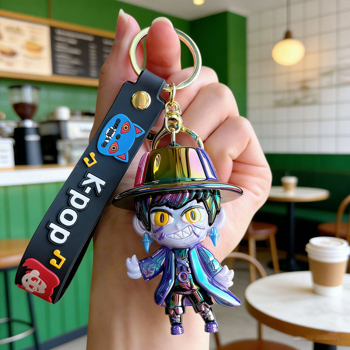 Wholesale KPOP Witch Squad Silicone Keychain Trendy Cartoon Bag Charm Gift MOQ≥3