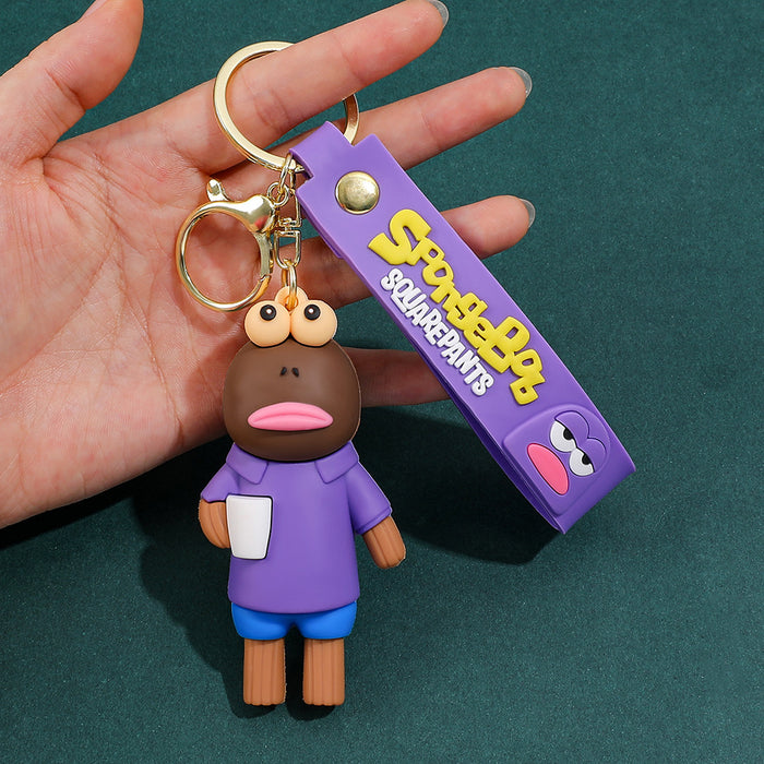 Wholesale Silicone Cartoon Fish Keychain Cute Bag Charm Car Key Accessory Gift MOQ≥3