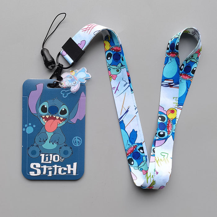 Wholesale Cartoon hard bus card holder student campus card Lanyard Keychains