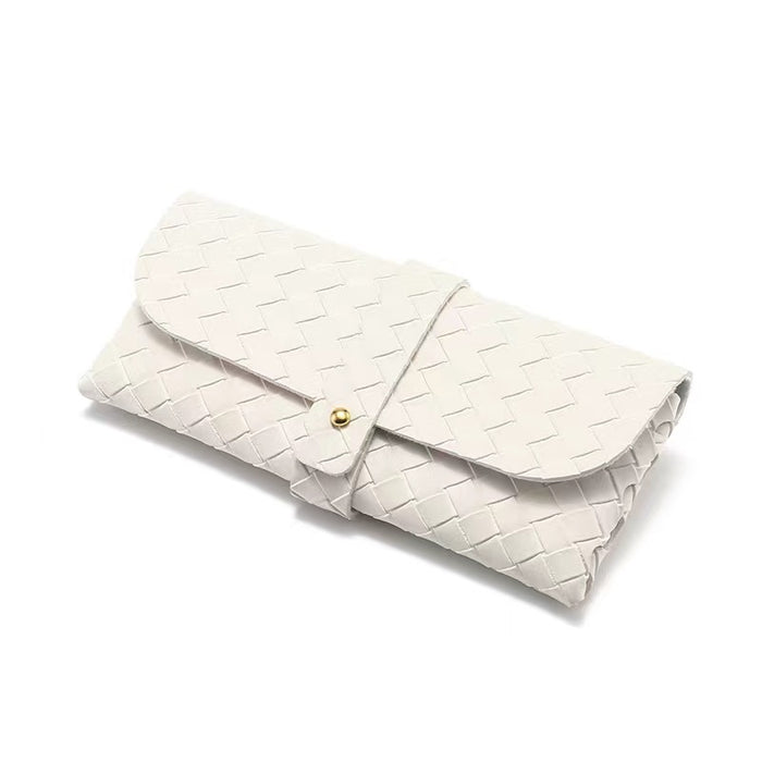 Wholesale Sunglasses PU leather box soft bag Sunglasses box fashionable black handheld portable glasses box