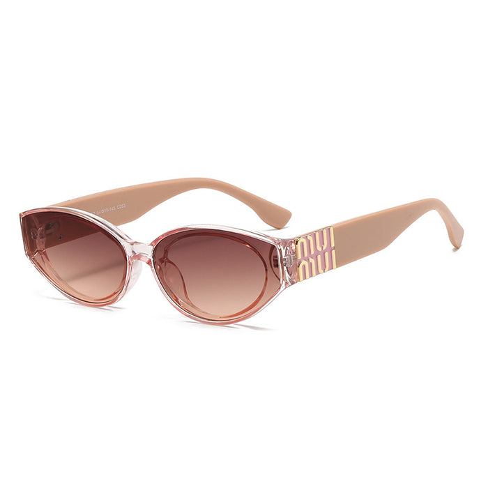 Wholesale New personalized and trendy oval letter sunshade sunglasses
