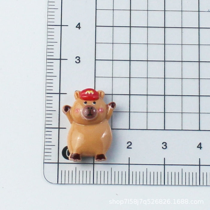 Wholesale Cartoon Capybara Material Trinkets Cream Glue Accessories Handmade Capibara Resin Accessories Patch Hairpin
