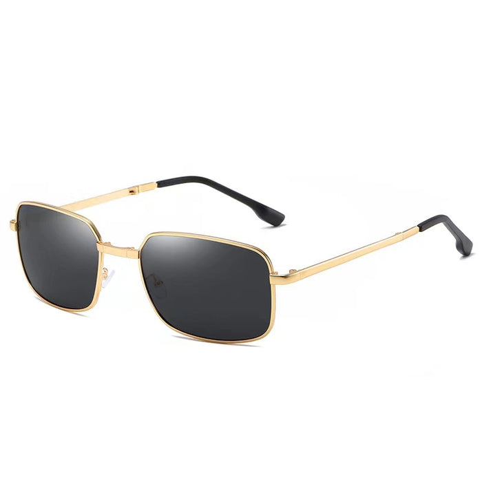 Wholesale Metal folding sunglasses for men, fashionable and high-end, sunscreen and radiation resistant sunglasses for women
