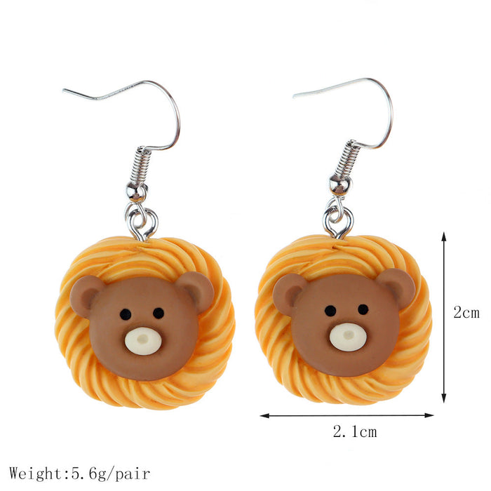 Wholesale Cartoon Simulation Dessert Food Play Earrings JDC-NS-NiQing008