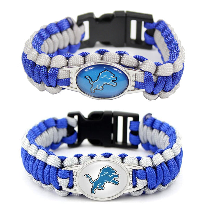 Wholesale rugby team rope woven bracelet