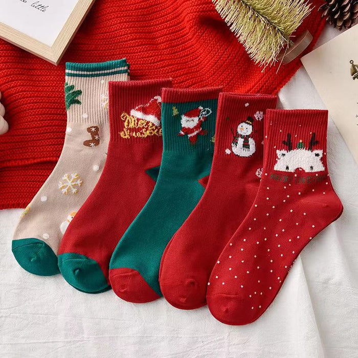 Wholesale Elk New Christmas Cotton Socks JDC-SK-ZhongY001