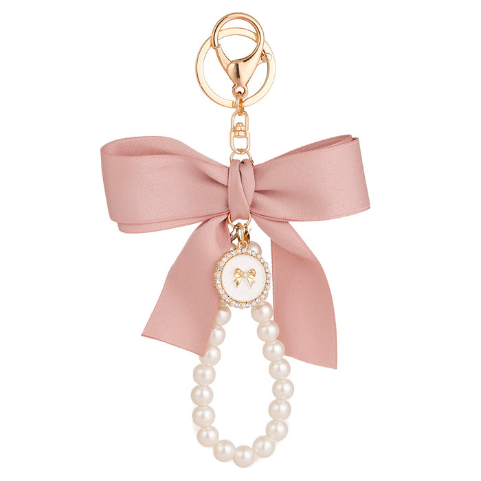 Wholesale Big Bow Tie Pearl Keychain JDC-KC-CH117